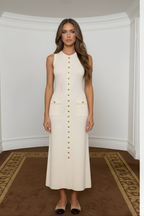 Marilyn | Stylish Midi Dress with Buttons